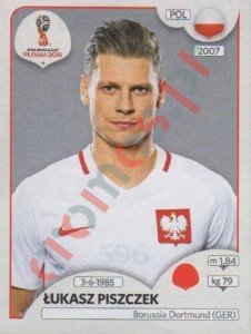 596 Łukasz Piszczek – FIFA World Cup Russia 2018 Panini