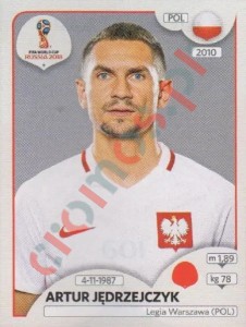 601 Artur Jędrzejczyk – FIFA World Cup Russia 2018 Panini