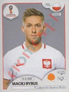 602 Maciej Rybus – FIFA World Cup Russia 2018 Panini