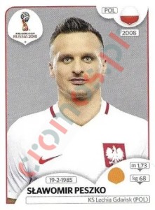 606x Sławomir Peszko – FIFA World Cup Russia 2018 Panini