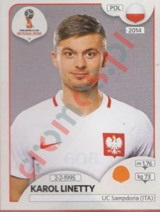 608 Karol Linetty – FIFA World Cup Russia 2018 Panini