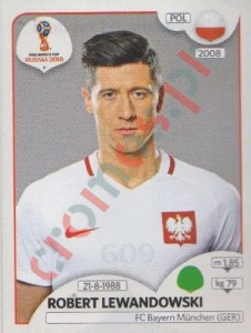 609 Robert Lewandowski – FIFA World Cup Russia 2018 Panini