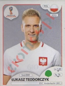 610 Łukasz Teodorczyk – FIFA World Cup Russia 2018 Panini