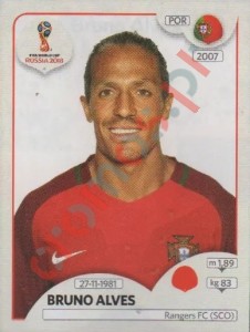 115 Bruno Alves – FIFA World Cup Russia 2018 Panini