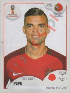 116 Pepe – FIFA World Cup Russia 2018 Panini