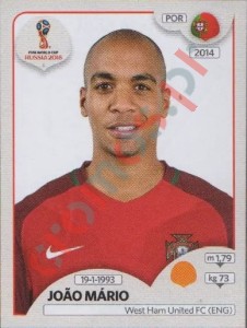 122 João Mário – FIFA World Cup Russia 2018 Panini