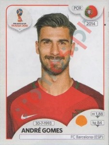 125 André Gomes – FIFA World Cup Russia 2018 Panini