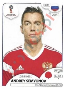 36x Andrei Semenov – FIFA World Cup Russia 2018 Panini