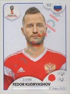 38 Fedor Kudryashov – FIFA World Cup Russia 2018 Panini