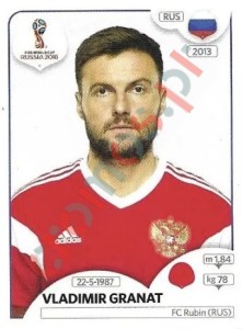 40x Vladimir Granat – FIFA World Cup Russia 2018 Panini
