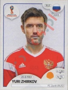 44 Yuri Zhirkov – FIFA World Cup Russia 2018 Panini