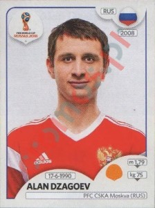 47 Alan Dzagoev – FIFA World Cup Russia 2018 Panini