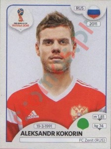 51 Aleksandr Kokorin – FIFA World Cup Russia 2018 Panini