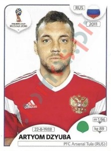 51x Artem Dzyuba – FIFA World Cup Russia 2018 Panini