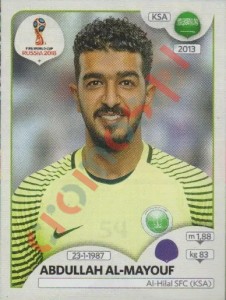 54 Abdullah Al-Mayouf – FIFA World Cup Russia 2018 Panini
