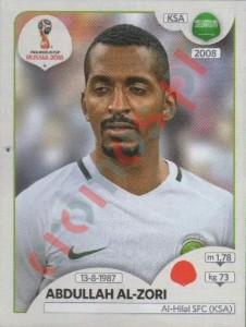56 Abdullah Al-Zori – FIFA World Cup Russia 2018 Panini