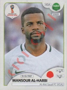 57 Mansour Al-Harbi – FIFA World Cup Russia 2018 Panini