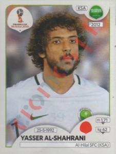 59 Yasser Al-Shahrani – FIFA World Cup Russia 2018 Panini