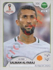 63 Salman Al-Faraj – FIFA World Cup Russia 2018 Panini