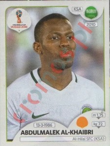 64 Abdulmalek Al-Khaibri – FIFA World Cup Russia 2018 Panini