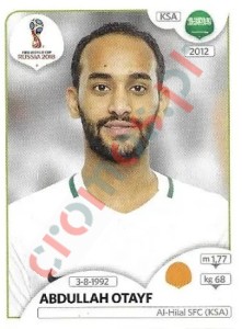 65x Abdullah Otayf – FIFA World Cup Russia 2018 Panini
