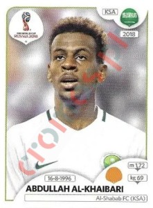 68x Abdullah Al-Khaibari – FIFA World Cup Russia 2018 Panini
