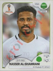 70 Nasser Al-Shamrani – FIFA World Cup Russia 2018 Panini