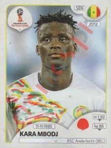 615 Kara Mbodji – FIFA World Cup Russia 2018 Panini