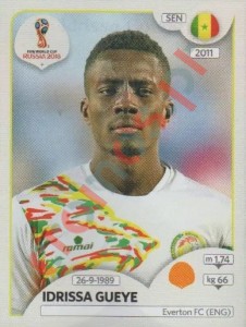 621 Idrissa Gueye – FIFA World Cup Russia 2018 Panini