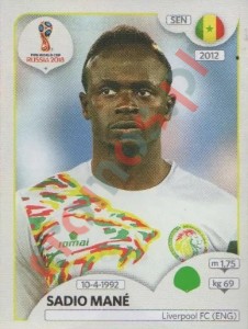 625 Sadio Mané – FIFA World Cup Russia 2018 Panini