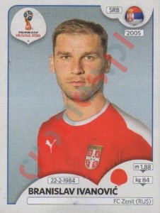 415 Branislav Ivanović – FIFA World Cup Russia 2018 Panini