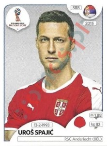 420x Uroš Spajić – FIFA World Cup Russia 2018 Panini