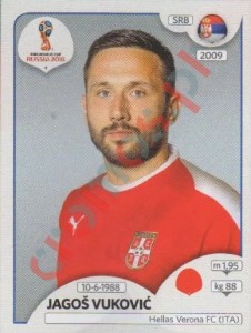 421 Jagoš Vuković – FIFA World Cup Russia 2018 Panini