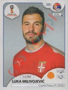 425 Luka Milivojević – FIFA World Cup Russia 2018 Panini