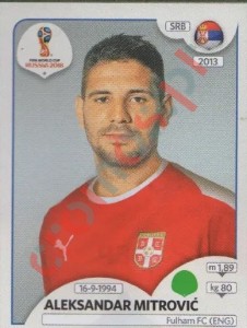 430 Aleksandar Mitrović – FIFA World Cup Russia 2018 Panini