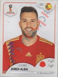 135 Jordi Alba – FIFA World Cup Russia 2018 Panini