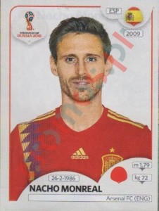 137 Nacho Monreal – FIFA World Cup Russia 2018 Panini