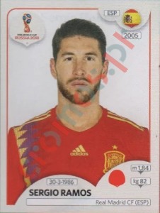 139 Sergio Ramos – FIFA World Cup Russia 2018 Panini