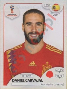 140 Daniel Carvajal – FIFA World Cup Russia 2018 Panini