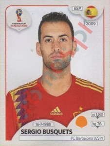 141 Sergio Busquets – FIFA World Cup Russia 2018 Panini