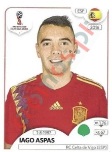 150x Iago Aspas – FIFA World Cup Russia 2018 Panini