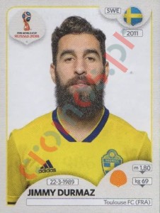 486 Jimmy Durmaz – FIFA World Cup Russia 2018 Panini