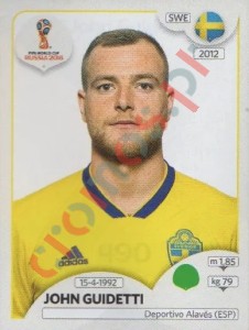 490 John Guidetti – FIFA World Cup Russia 2018 Panini