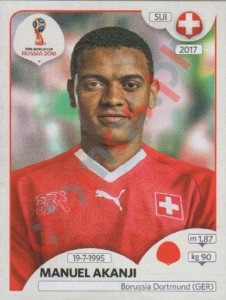 376 Manuel Akanji – FIFA World Cup Russia 2018 Panini