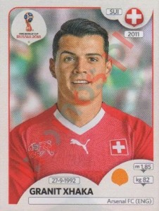 381 Granit Xhaka – FIFA World Cup Russia 2018 Panini
