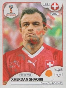 385 Xherdan Shaqiri – FIFA World Cup Russia 2018 Panini