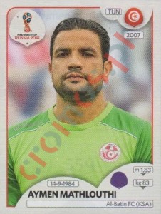 554 Aymen Mathlouthi – FIFA World Cup Russia 2018 Panini