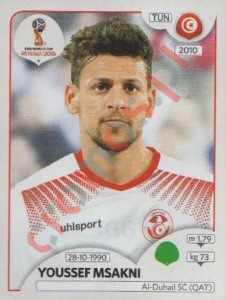 566 Youssef Msakni – FIFA World Cup Russia 2018 Panini