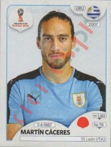 97 Martín Cáceres – FIFA World Cup Russia 2018 Panini