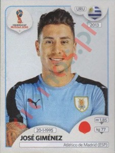 98 José Giménez – FIFA World Cup Russia 2018 Panini